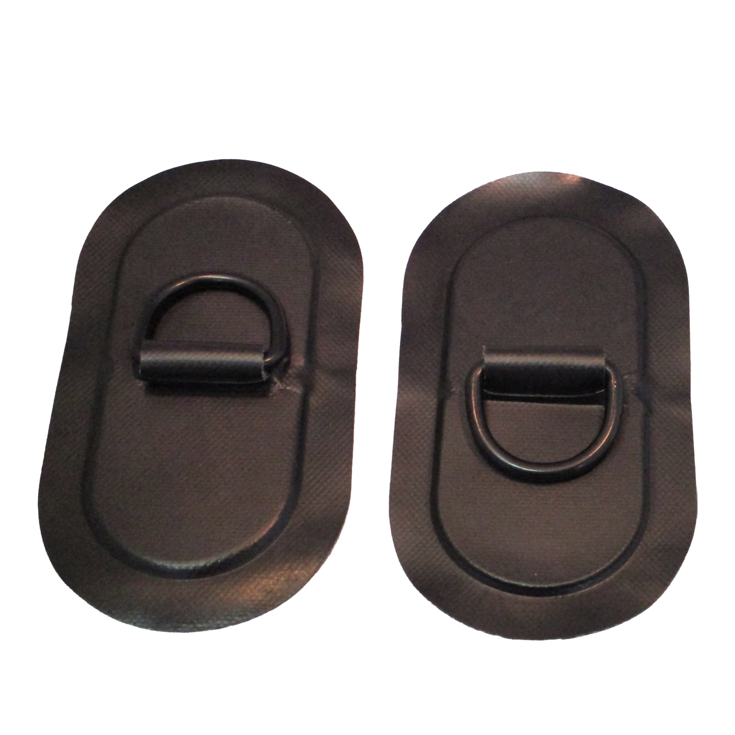 Black PVC Oval D - Ring (Pack of 2)